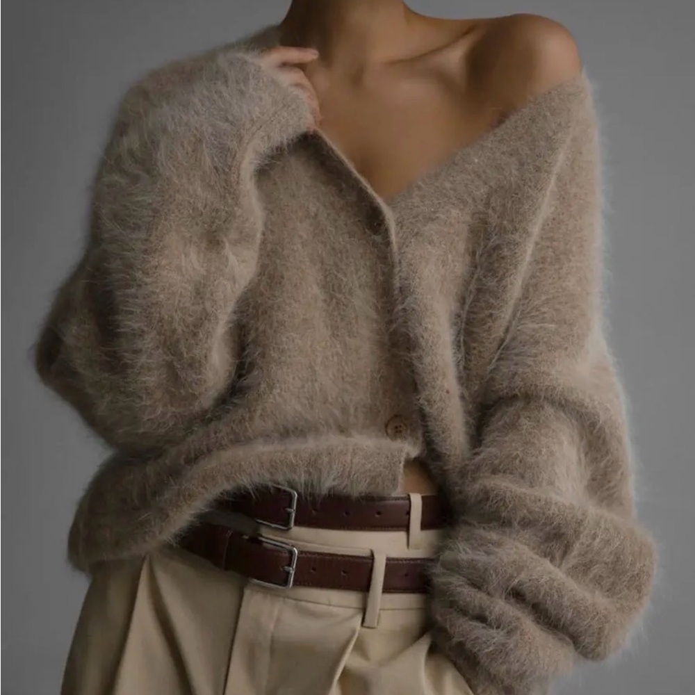 New Oversized Cozy Tan Women's Sweater